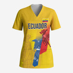 Ecuador Football Custom WC2026 Scrub Top Historical Symbols - African Pride