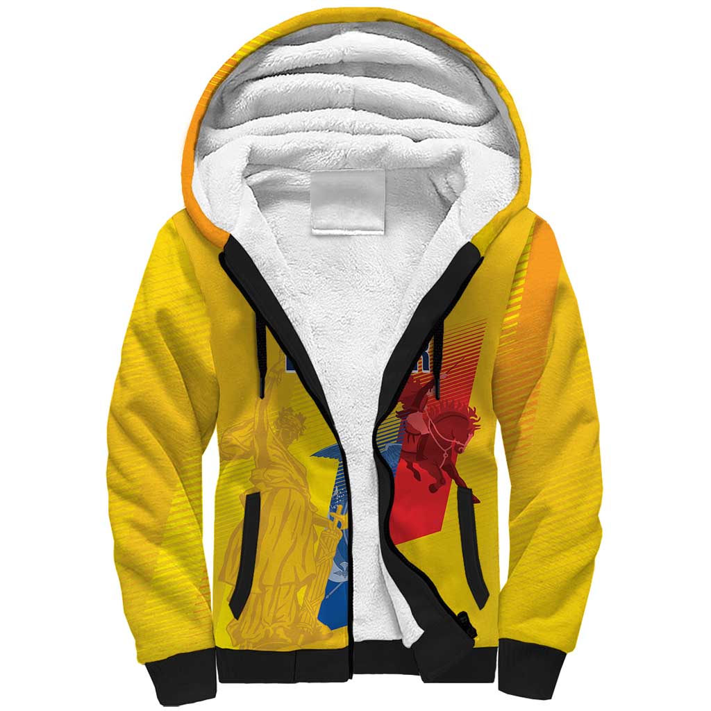 Ecuador Football Custom WC2026 Sherpa Hoodie Historical Symbols - African Pride