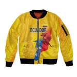 Ecuador Football Custom WC2026 Sleeve Zip Bomber Jacket Historical Symbols - African Pride