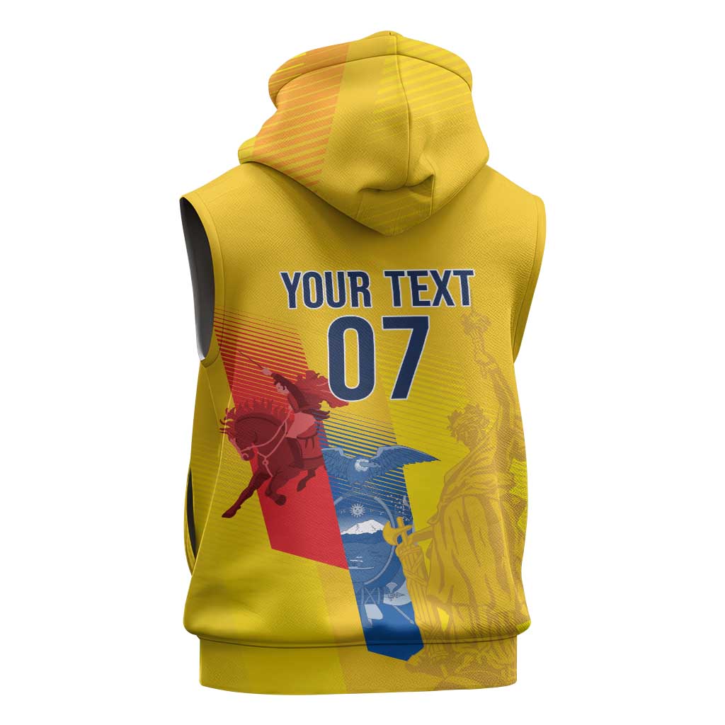 Ecuador Football Custom WC2026 Sleeveless Hoodie Historical Symbols - African Pride