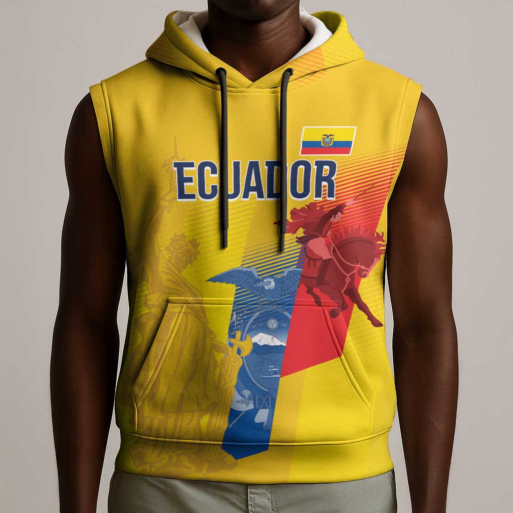 Ecuador Football Custom WC2026 Sleeveless Hoodie Historical Symbols - African Pride