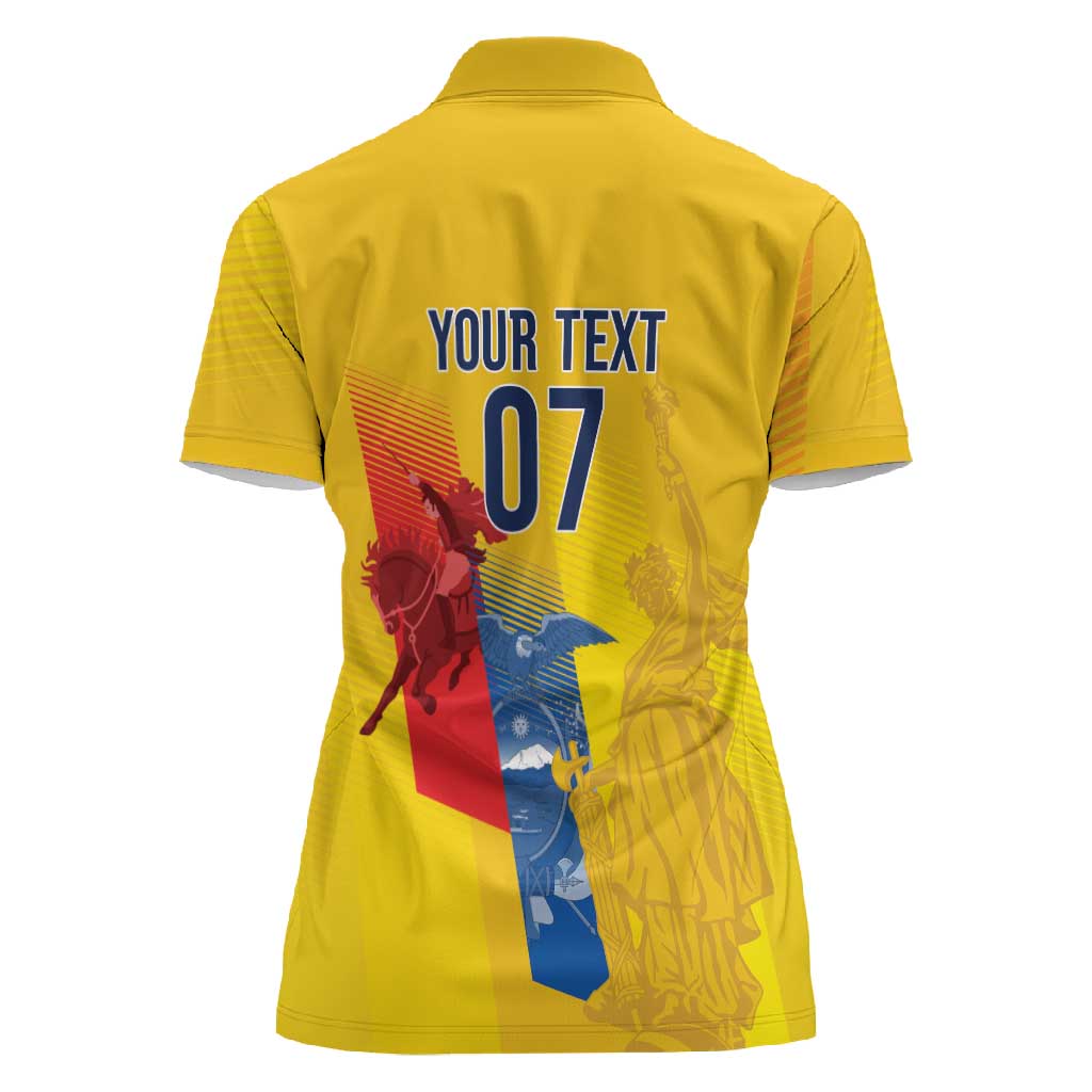 Ecuador Football Custom WC2026 Women Polo Shirt Historical Symbols - African Pride