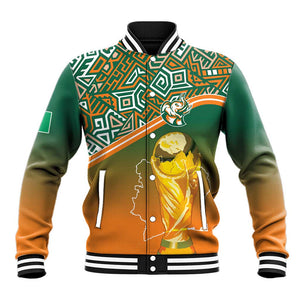 Ivory Coast Football Tribal Patterns Baseball Jacket WC2026 - African Pride