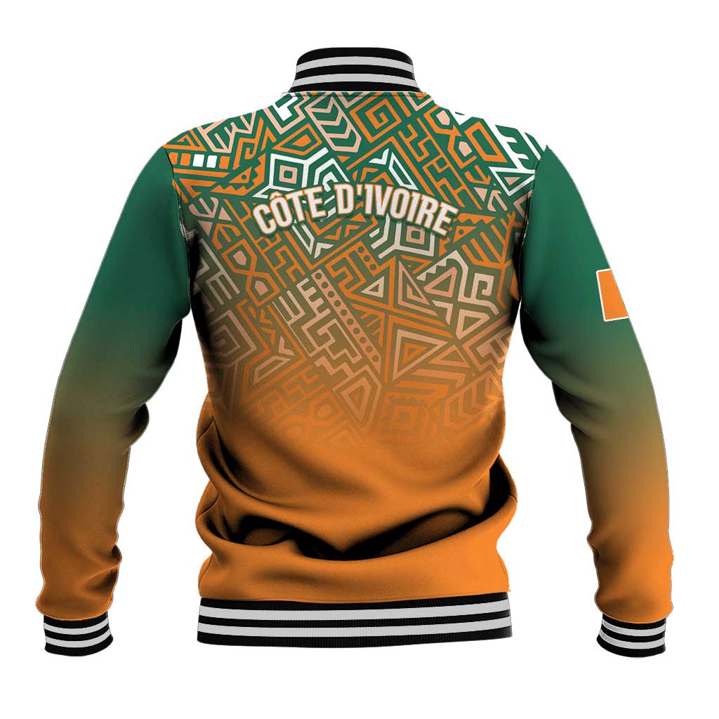 Ivory Coast Football Tribal Patterns Baseball Jacket WC2026 - African Pride