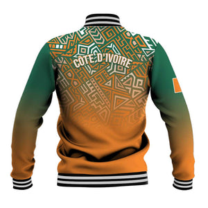 Ivory Coast Football Tribal Patterns Baseball Jacket WC2026 - African Pride