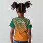 Ivory Coast Football Tribal Patterns Kid T shirt WC2026 - African Pride