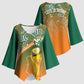 Ivory Coast Football Tribal Patterns Kimono Sleeve Blouse WC2026 - African Pride