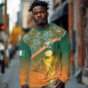 Ivory Coast Football Tribal Patterns Long Sleeve Shirt WC2026 - African Pride