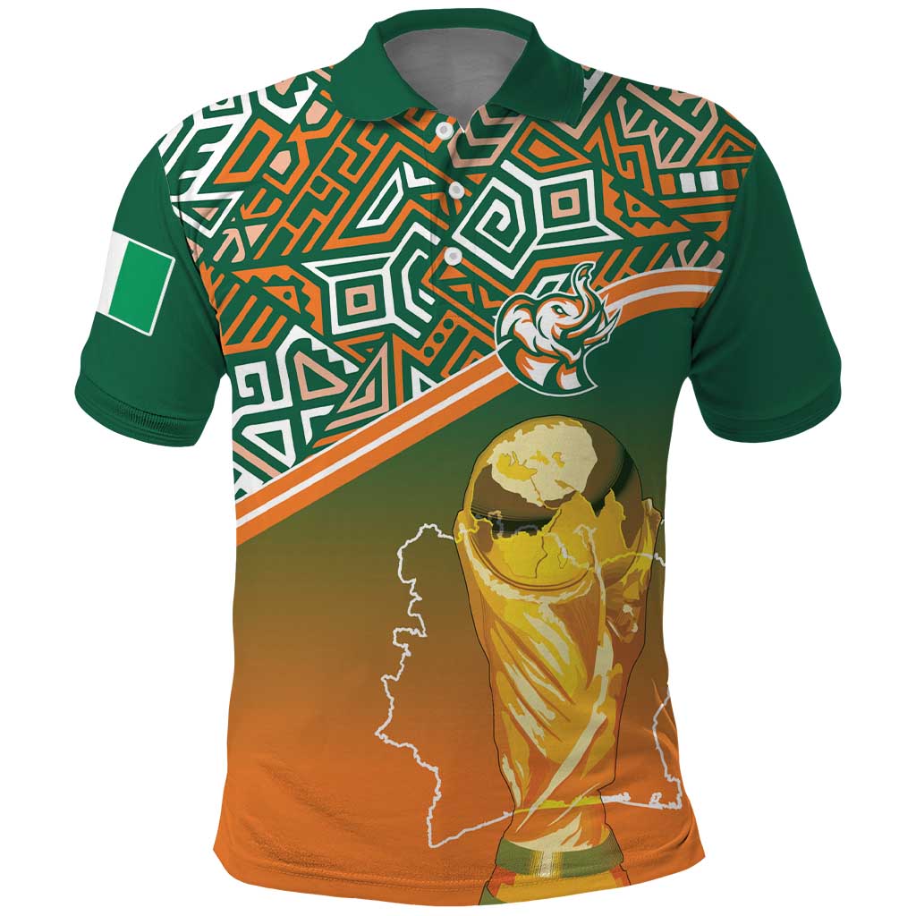 Ivory Coast Football Tribal Patterns Polo Shirt WC2026 - African Pride