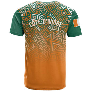 Ivory Coast Football Tribal Patterns T shirt WC2026 - African Pride