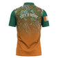 Ivory Coast Football Tribal Patterns Zipper Polo Shirt WC2026 - African Pride