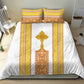 Habesha Motifs Ethiopia Bedding Set Tilet White Gold