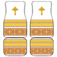 Habesha Motifs Ethiopia Car Mats Tilet White Gold