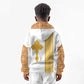 Habesha Motifs Ethiopia Kid Hoodie Tilet White Gold