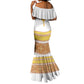 Habesha Motifs Ethiopia Mermaid Dress Tilet White Gold