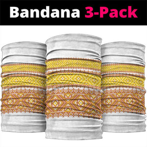 Habesha Motifs Ethiopia Neck Gaiter Tilet White Gold - African Pride