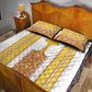 Habesha Motifs Ethiopia Quilt Bed Set Tilet White Gold
