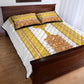 Habesha Motifs Ethiopia Quilt Bed Set Tilet White Gold