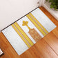 Habesha Motifs Ethiopia Rubber Doormat Tilet White Gold