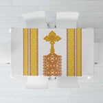 Habesha Motifs Ethiopia Tablecloth Tilet White Gold