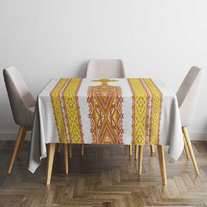 Habesha Motifs Ethiopia Tablecloth Tilet White Gold