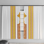 Habesha Motifs Ethiopia Window Curtain Tilet White Gold