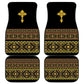 Habesha Motifs Ethiopia Car Mats Tilet Black Gold