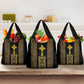 Habesha Motifs Ethiopia Grocery Bag Tilet Black Gold