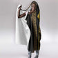 Habesha Motifs Ethiopia Hooded Blanket Tilet Black Gold