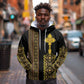 Habesha Motifs Ethiopia Hoodie Tilet Black Gold