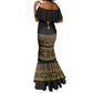 Habesha Motifs Ethiopia Mermaid Dress Tilet Black Gold