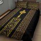 Habesha Motifs Ethiopia Quilt Bed Set Tilet Black Gold