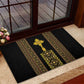 Habesha Motifs Ethiopia Rubber Doormat Tilet Black Gold