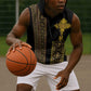 Habesha Motifs Ethiopia Sleeveless Hoodie Tilet Black Gold - African Pride