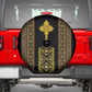 Habesha Motifs Ethiopia Spare Tire Cover Tilet Black Gold