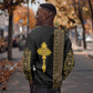 Habesha Motifs Ethiopia Sweatshirt Tilet Black Gold