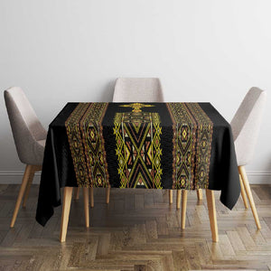 Habesha Motifs Ethiopia Tablecloth Tilet Black Gold