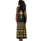 Habesha Motifs Ethiopia Tank Maxi Dress Tilet Black Gold