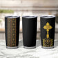 Habesha Motifs Ethiopia Tumbler Cup Tilet Black Gold