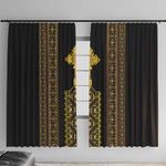 Habesha Motifs Ethiopia Window Curtain Tilet Black Gold