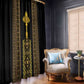 Habesha Motifs Ethiopia Window Curtain Tilet Black Gold