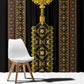 Habesha Motifs Ethiopia Window Curtain Tilet Black Gold