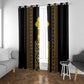 Habesha Motifs Ethiopia Window Curtain Tilet Black Gold
