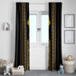 Habesha Motifs Ethiopia Window Curtain Tilet Black Gold