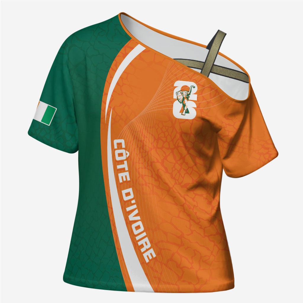 Cote d'Ivoire WC2026 Custom Cross Shoulder Shirt Making History - GO Elephants