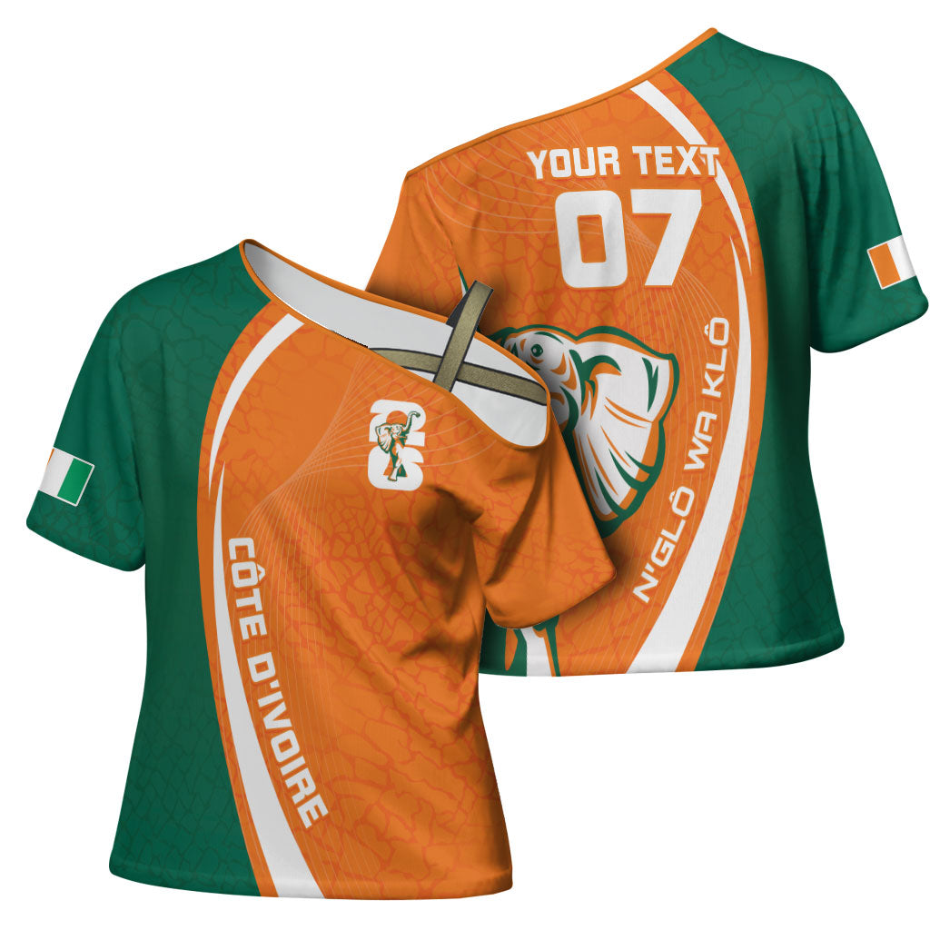 Cote d'Ivoire WC2026 Custom Cross Shoulder Shirt Making History - GO Elephants