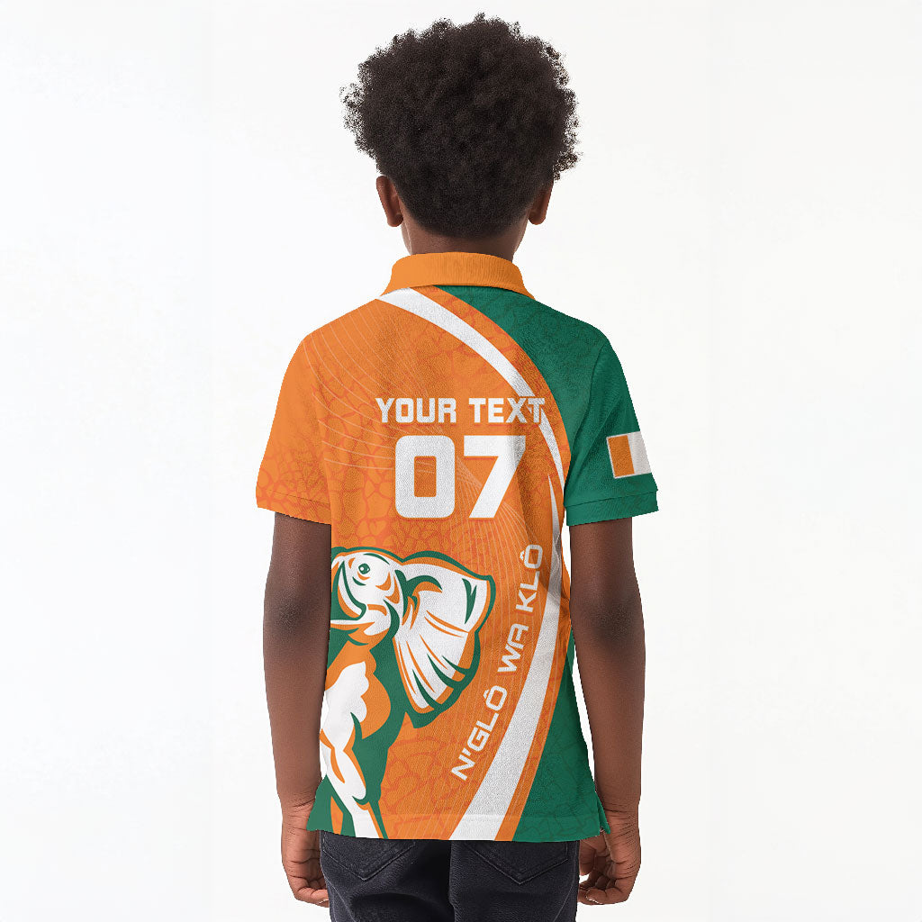 Cote d'Ivoire WC2026 Custom Kid Polo Shirt Making History - GO Elephants