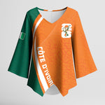 Cote d'Ivoire WC2026 Custom Kimono Sleeve Blouse Making History - GO Elephants