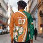 Cote d'Ivoire WC2026 Custom Long Sleeve Button Shirt Making History - GO Elephants