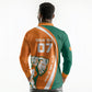 Cote d'Ivoire WC2026 Custom Long Sleeve Polo Shirt Making History - GO Elephants